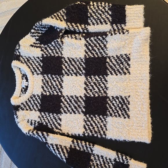 J.CREW FACTORY Bouclé buffalo-check sweater,  size XS - Picture 2 of 4